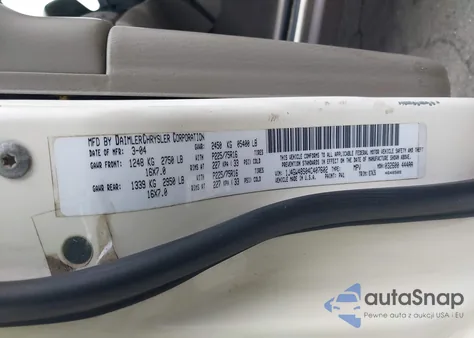 2004 Jeep Grand Cherokee Laredo z USA, uszkodzony, nr VIN 1J4GW48S04C407602